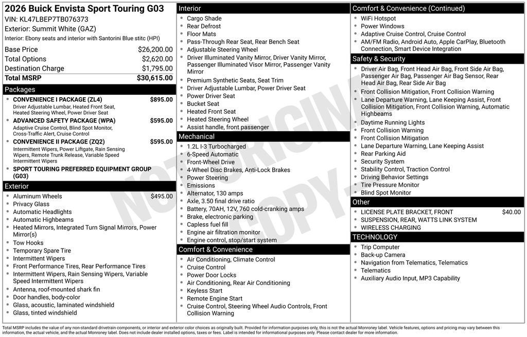 2026 Buick Envista Sport Touring