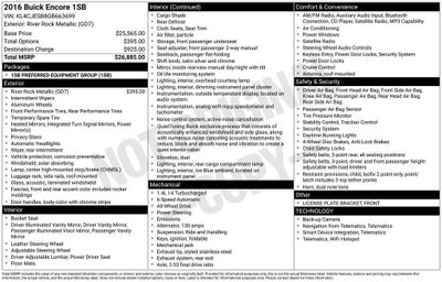 2016 Buick Encore AWD 4dr