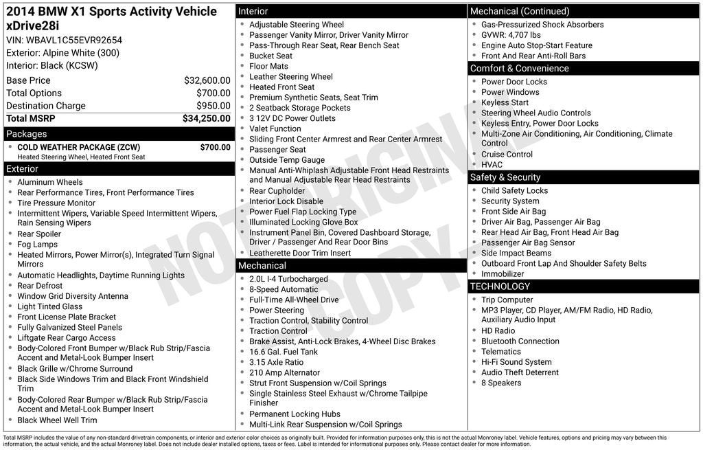 2014 BMW X1 xDrive28i