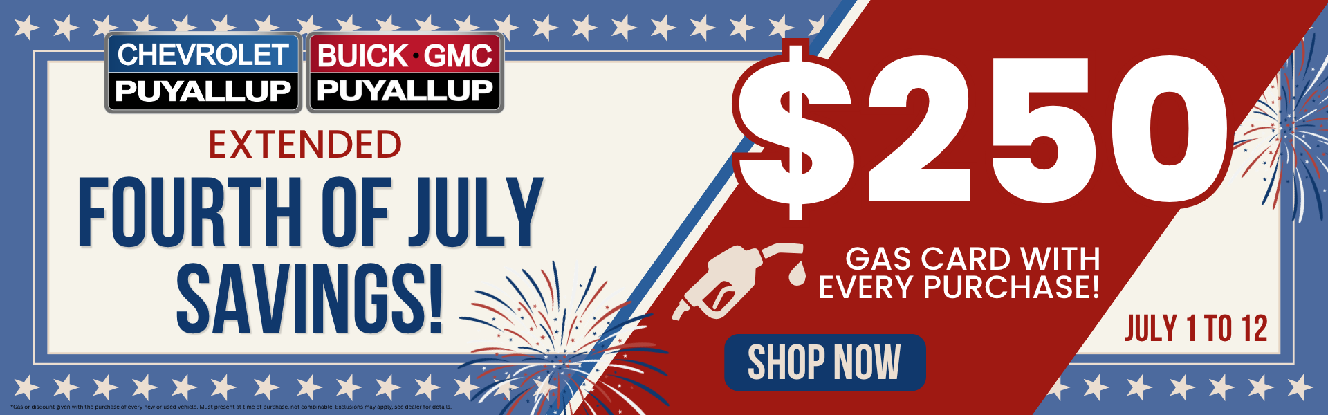 $250 Gas Card with Every Purchase